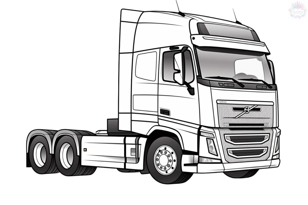 Colorir e imprimir: Desenhos para colorir do caminhão Scania V8 para ...